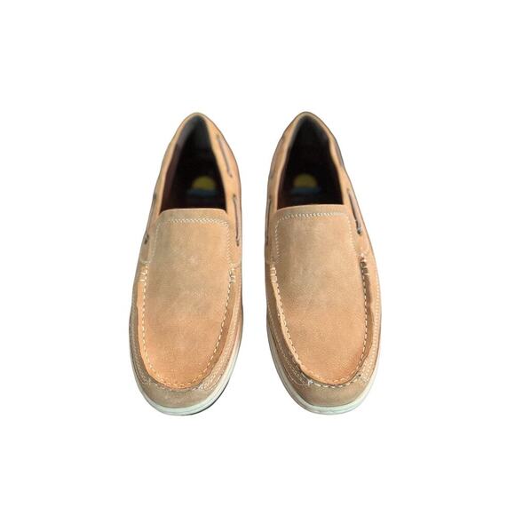 Maui Island League Men’s Loafer Boat Shoes Size 9M Tan Excellent Condition - Picture 2 of 7